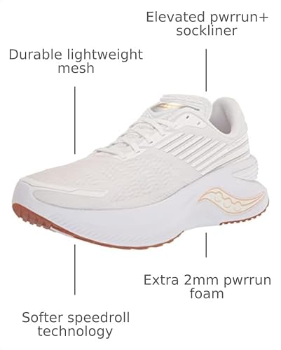 Saucony Women's Endorphin Shift 3 Running Shoe, White/Gum, 9 Medium
