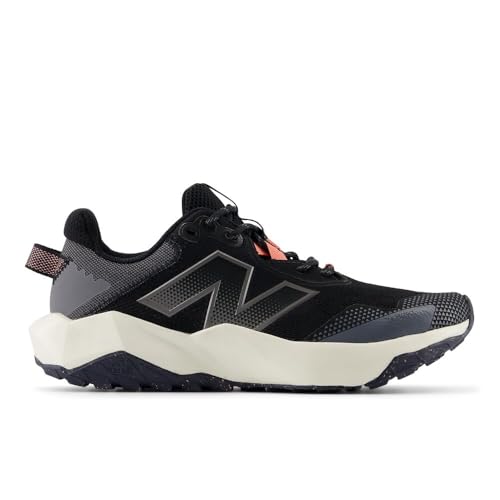 Women's New Balance DynaSoft Nitrel v6 Trail Shoes in Black/Castlerock/Sunfade Red alternate view 3