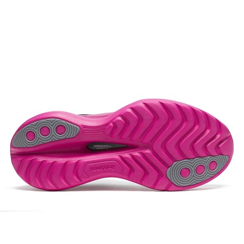 Saucony Women's Endorphin Trainer Sneaker, Navy/Fucshia, 8