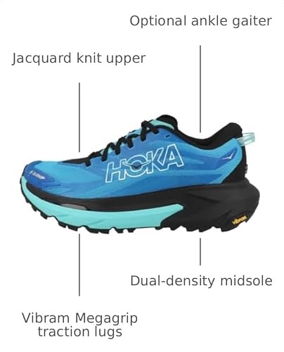 Hoka Men's Mafate 5 Skyward Blue/Black 8 Medium - alternate view 3