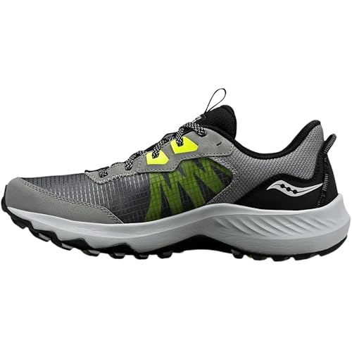 Saucony Men's Aura Tr Sneaker, Cinder/Citron, 11.5
