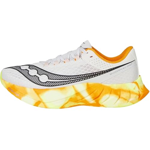 Saucony Men's Endorphin Pro 4 Sneaker, Fog/Peel, 7.5