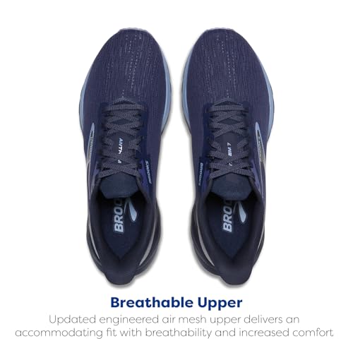 Brooks Men’s Anthem 7 Neutral Running Shoe - Peacoat/Ribbon/Country Blue - 9 Medium - alternate view 4