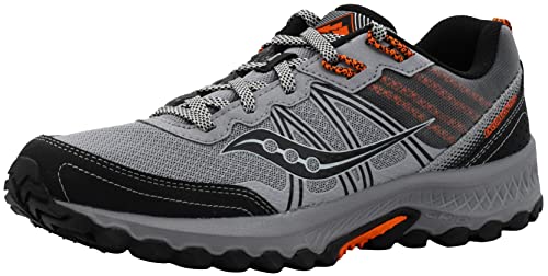 Saucony Men's Excursion Tr14 Grey/Orange Trail Running Shoe 13 M US