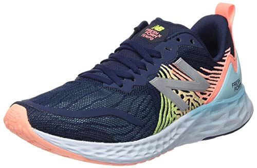 New Balance Women's Fresh Foam Tempo V1 Running Shoe, Natural Indigo/Ginger Pink/Lemon Slush, 8 M US