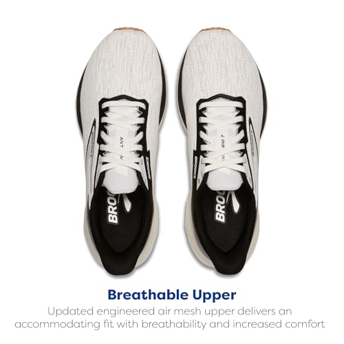 Brooks Women’s Anthem 7 Neutral Running Shoe - White/Black/Tan - 8.5 Medium