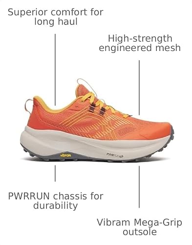 Saucony Men's Xodus Ultra 4 Sneaker, Amber/Autumn, 9