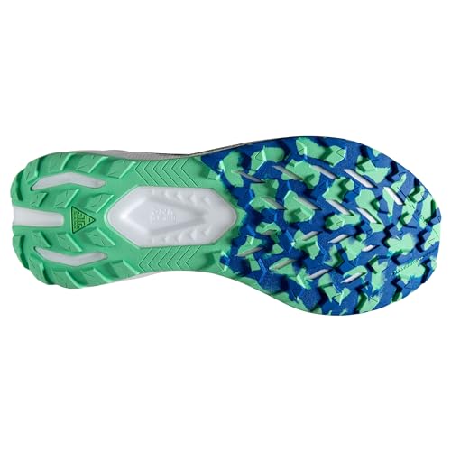 Brooks Men's Catamount 3 Trail Running Shoe - Victoria Blue/Black/Spring Bud - 10 Medium