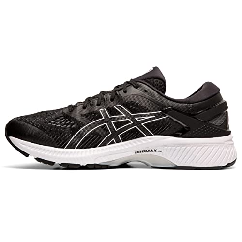 ASICS Men's Gel-Kayano 26 Running Shoes, 9.5M, Black/White