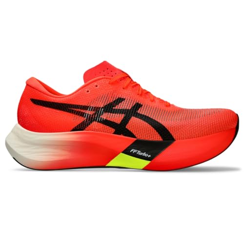 ASICS Unisex METASPEED Edge 3 Running Shoe, 5.5M / 7W, Sunrise RED/Black