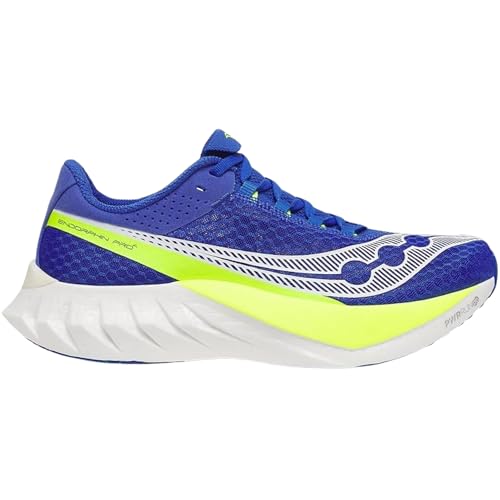Saucony Men's Endorphin Pro 4 Sneaker, Lapis/Citron, 12