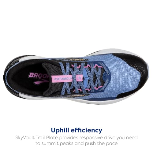 Brooks Women's Catamount 2 Trail Running Shoe - Blue/Black/Yellow - 7.5 Medium