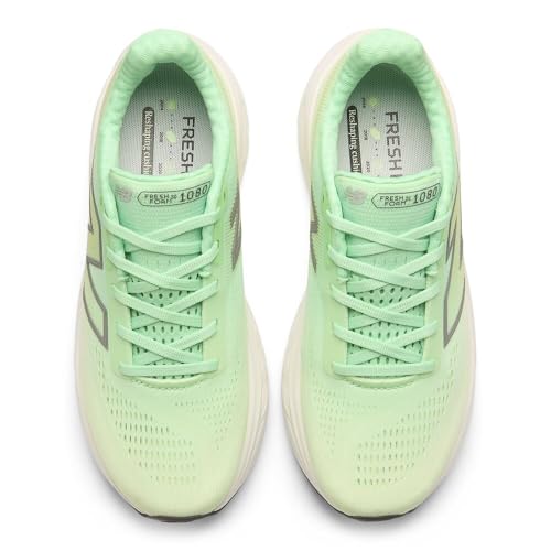 New Balance Women's Fresh Foam X 1080 V14 Running Shoe, Sweetgrass/Reflection/Silver Metallic, 8 M