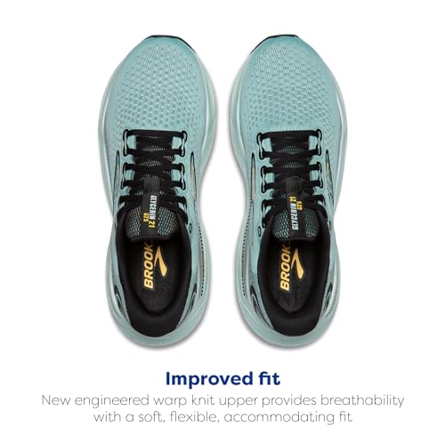 Brooks Men's Glycerin GTS 21 Supportive Running Shoe - Cloud/Black/Gold - 11.5 Medium