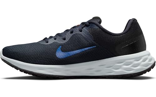 Nike Men's Revolution 5 Flyease Running Shoe, Dk Obsidian Hyper Royal Black Grey Fog Hyper Crimson, 7.5 UK