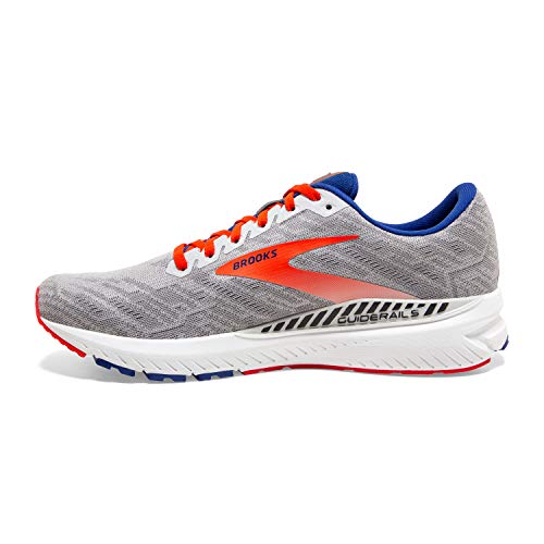 Brooks Mens Ravenna 11 Running Shoe - Grey/Cherry/Mazarine - D - 12.5