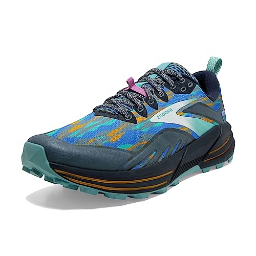 Brooks Men's Cascadia 16 Trail Running Shoe - Eclipse/Marina/Chalk - 8.5 Medium