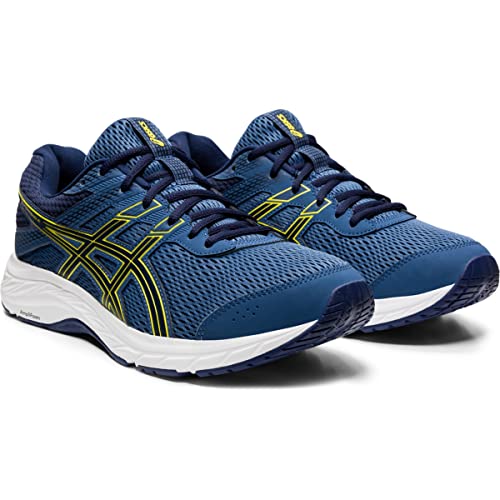 ASICS Men's Gel-Contend 6 Running Shoes, 15, Grand Shark/Vibrant Yellow