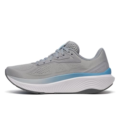 Saucony Women's Echelon 10 Sneaker, Flint/Breeze, 5.5 X-Wide