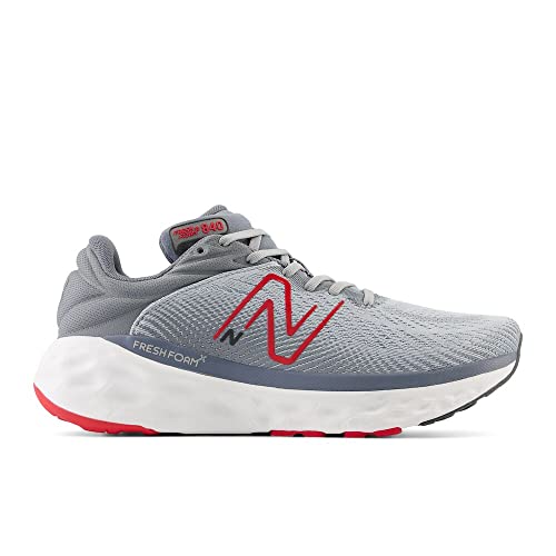 New Balance Men's Fresh Foam X 840F V1 Running Shoe, Aluminum Grey/True Red, 12 M