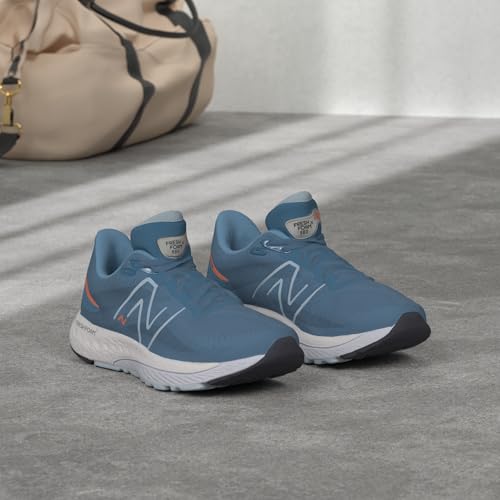 New Balance Men's Fresh Foam X 880 V12 Running Shoe, Spring Tide/Vibrant Orange/Morning Fog, 10.5 M