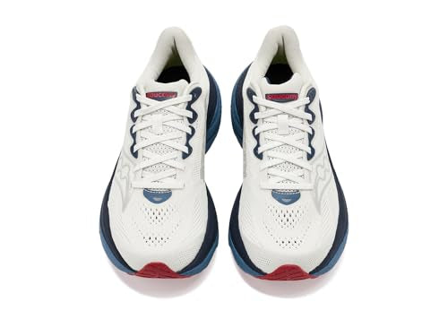 Saucony Men's Ride 19 Sneaker, Ivory/Storm, 11