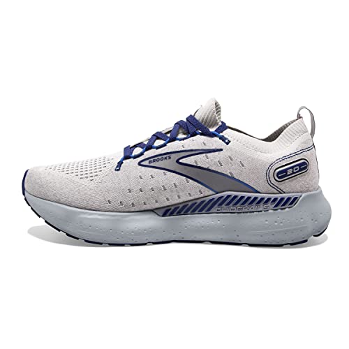 Brooks Men’s Glycerin StealthFit GTS 20 Supportive Running Shoe - Oyster/Alloy/Blue Depths - 9 Medium