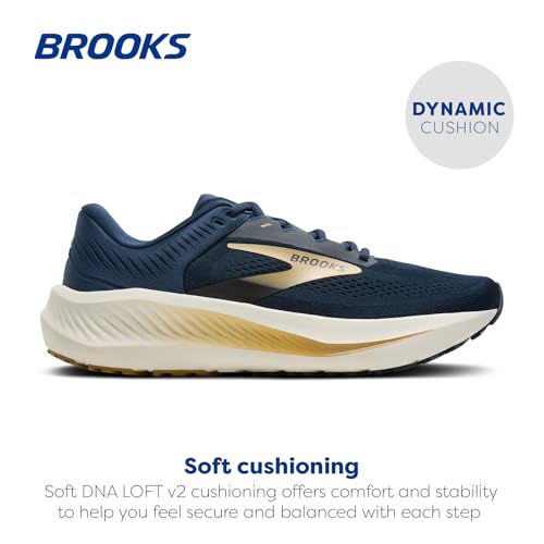 Brooks Men’s Anthem 8 Neutral Running Shoe - Blue/Spellbound/Starfish - 7.5 Medium - alternate view 2