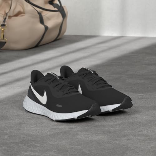 Nike Women's Women's Nike Revolution 5 Athletic Shoe, Black/White-Anthracite, 5 Regular US