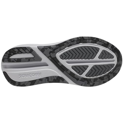 Saucony Women's Echelon 10 Sneaker, Black/Silver, 7 Extra Wide