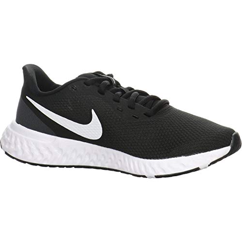 Nike Women's Women's Nike Revolution 5 Athletic Shoe, Black/White-Anthracite, 5 Regular US