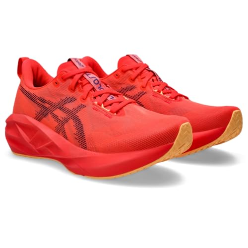 ASICS Men's NOVABLAST 5 Running Shoe, 15, Flash RED/EDO Purple
