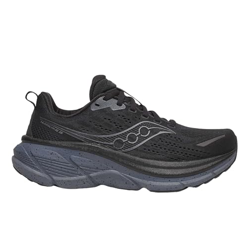 Saucony Womens Hurricane 25, Black/Shadow, 7.5