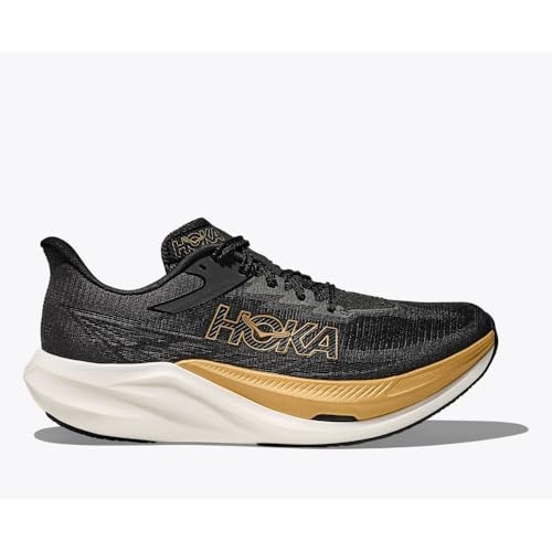 Hoka Unisex Rocket X 3 Black/Gold Men's 5.5, Women's 6.5 Medium - alternate view 6