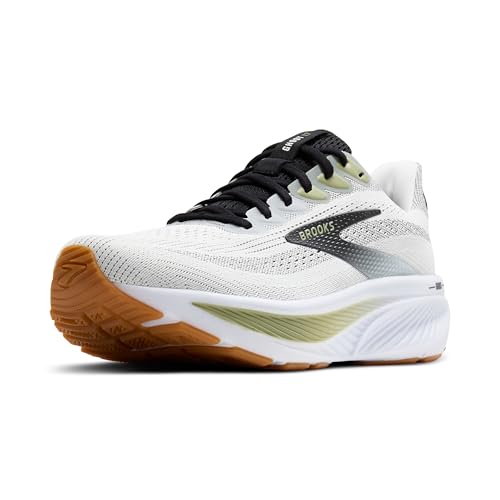 Brooks Men’s Ghost 17 Neutral Running Shoe - White/Black/Tea - 12.5 Medium