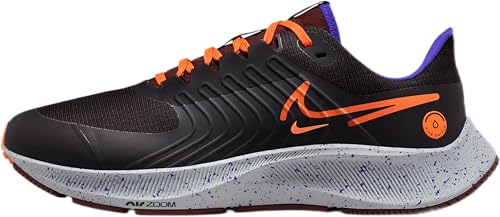 Nike Air Zoom Pegasus 38 Shield Mens Running Trainers DC4073 Sneakers Shoes (UK 9 US 10 EU 44, Black Orange 003)