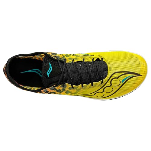 Saucony Women's Endorphin Cheetah Sneaker, Black/Vizi, 9.5
