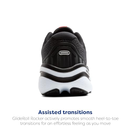 Brooks Men’s Ghost Max 2 Neutral Running & Walking Shoe - Black/White/Fiery Red - 11.5 Medium