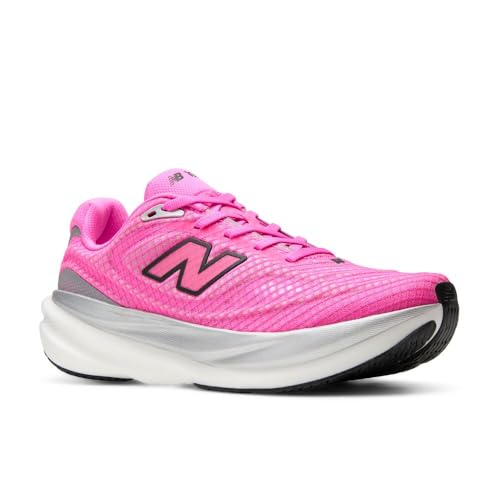 New Balance Women's Fresh Foam X 1080 V15 Running Shoe, Pink Heat/Black, 10.5