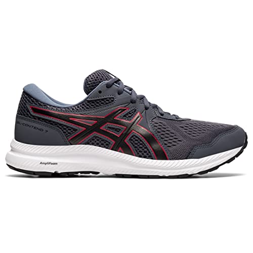 ASICS Men's Gel-Contend 7 Carrier Grey/Classic Red Running Shoe 9 M US
