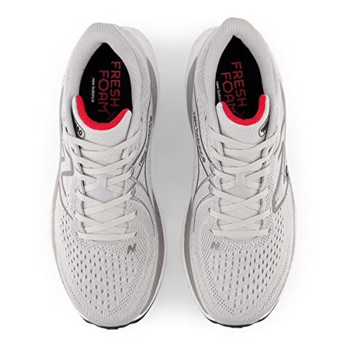 New Balance Men's Fresh Foam 860 V13 Running Shoe, Light Aluminum/True Red, 9.5 Medium