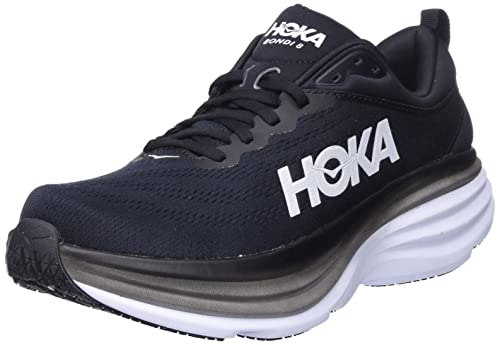 HOKA ONE ONE Bondi 8 Mens Shoes Size 8.5, Color: Black White