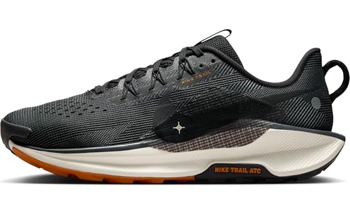 Nike Pegasus Trail 5 Men's Trail Running Shoes (DV3864-006, Black/Monarch/Pale Ivory/Off Noir) Size 7