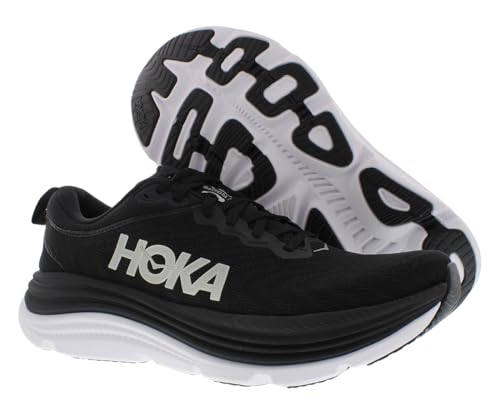 HOKA Gaviota 5 Womens Shoes Size 7, Color: Black/White - alternate view 2