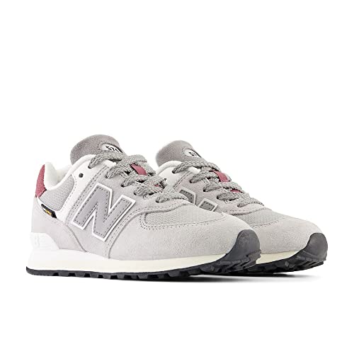 New Balance Kids 574 V1 70s Racing Lace-up Sneaker, RAINCLOUD/Shadow Grey, 2.5 W Little Kid (4-8 Years)