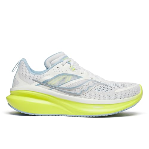 Saucony Women's Omni 22 Sneaker, White/Sunny, 7