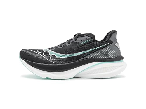 Saucony Women's Endorphin Azura Sneaker, Black/Aqua, 9