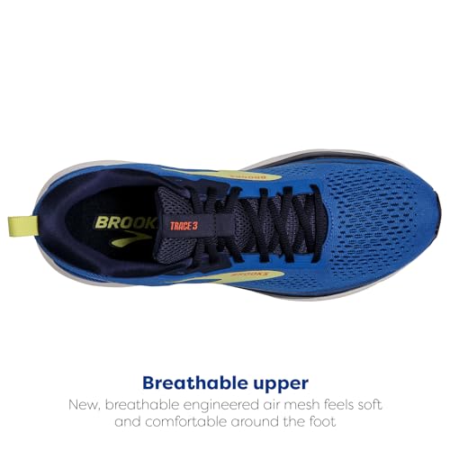 Brooks Men’s Trace 3 Neutral Running Shoe - Blue/Peacoat/Yellow - 11.5 Medium