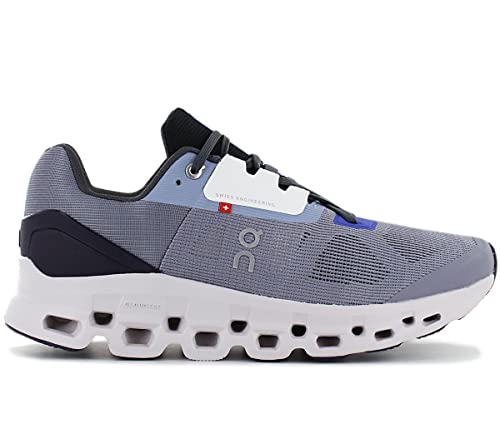 On Mens Cloudstratus Synthetic Textile Midnight Trainers 9 US