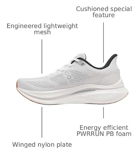 Saucony Men's Endorphin Speed 5 Sneaker, White/Gum, 14